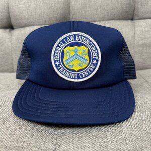 Vintage Federal Law Enforcement Training Center Men's Navy Blue Trucker Hat